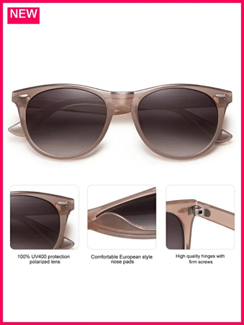 Polarized Sunglasses UV400 Oval TAC Lens Size 53mm